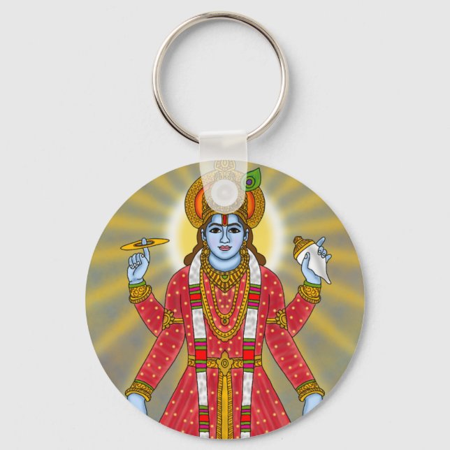 Lord Vishnu Keychain Nyckelring (Framsida)