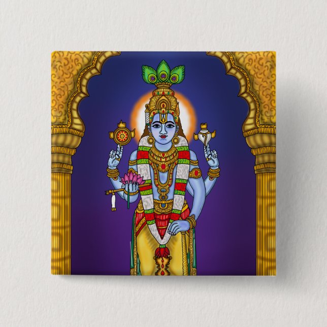 Lord Vishnu-knapp Knapp (Framsida)