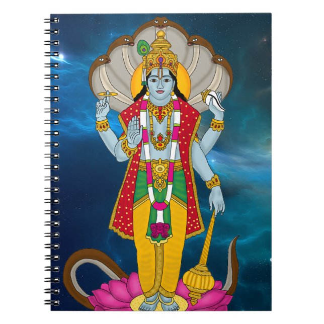 Lord Vishnu Notebook Anteckningsbok (Framsidan)