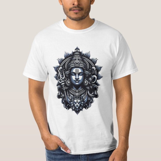 Lord Vishnu: The Multiversals Sustainer" T Shirt (Framsida)