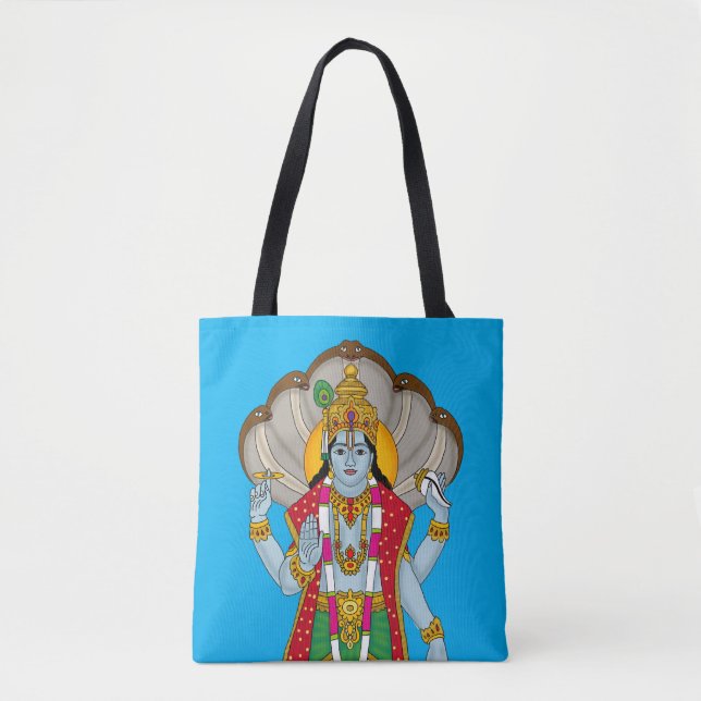 Lord Vishnu Tote Bag Tygkasse (Framsida)