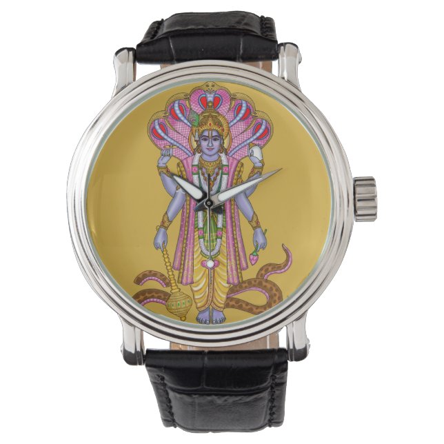 Lord Vishnu väggur  Armbandsur (Framsida)
