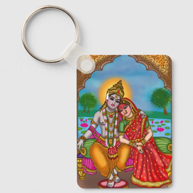 Lord Vitthal Rukmini-nyckelring | Nyckelring (Framsida)