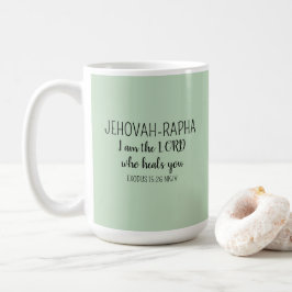 Lord Who Heals Light Green Simple Christian Kaffemugg