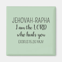 Lord Who Heals Light Green Simple Christian Magnet