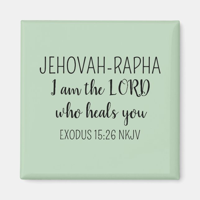 Lord Who Heals Light Green Simple Christian Magnet (Framsidan)
