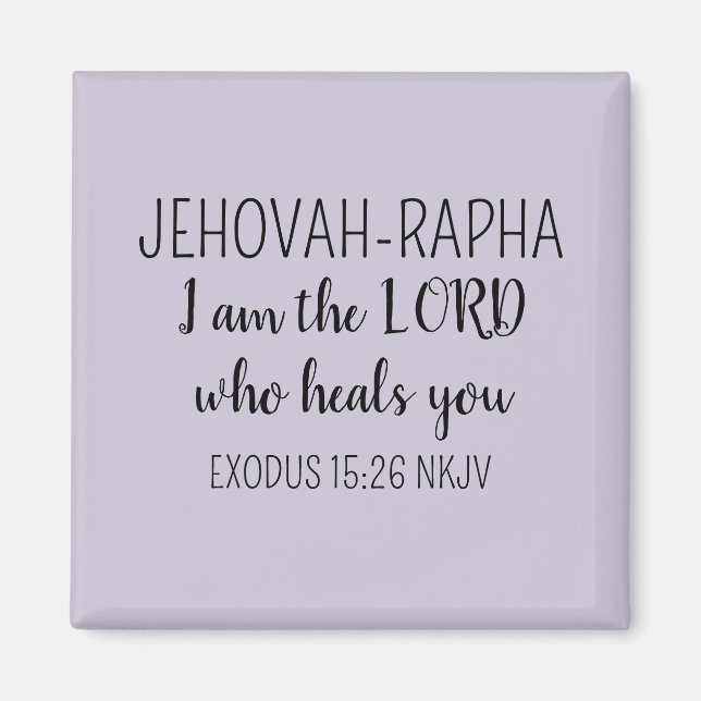 Lord Who Heals Light Purple Simple Christian Magnet (Framsidan)