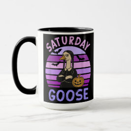 Lördag Goose Funny Goose Halloween Mugg