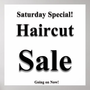Lördag Haircut Sale Poster Matte