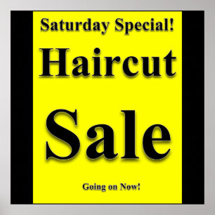Lördag Haircut Sale Poster Matte