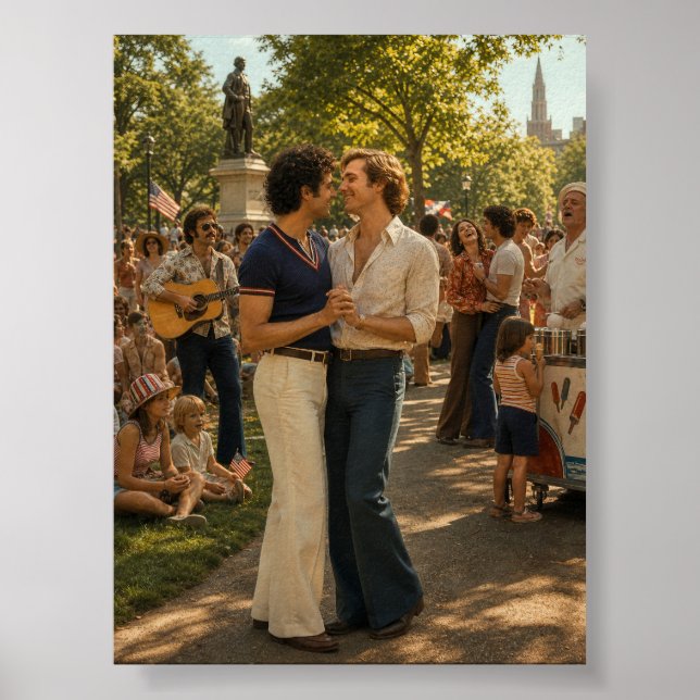 Lördag i parken | HBTQ-konstprojekt Poster (Framsidan)