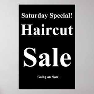 lördag Poster Speciell Haircut Sale Beauty Salon