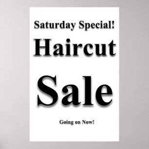 lördag Poster Speciell Haircut Sale Beauty Salon