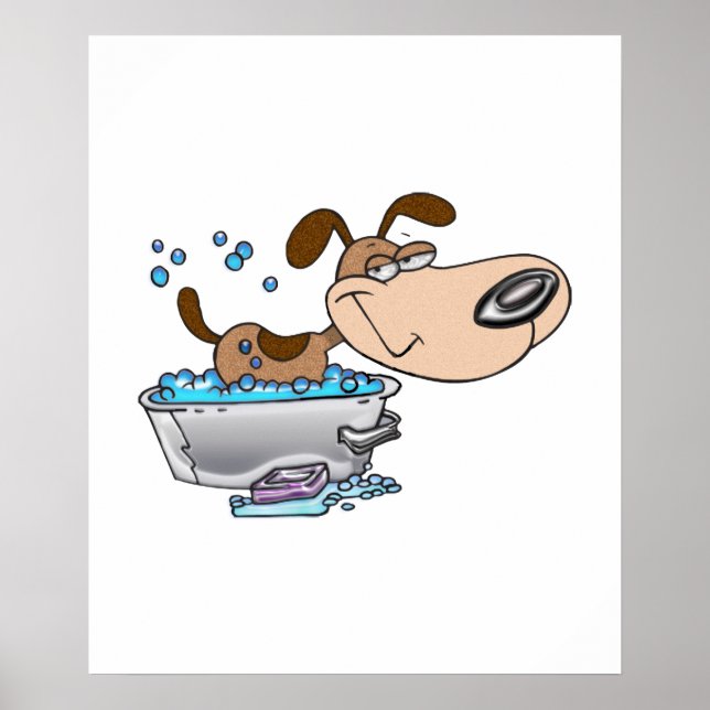 lördagskväll Hund Bath Poster (Framsidan)
