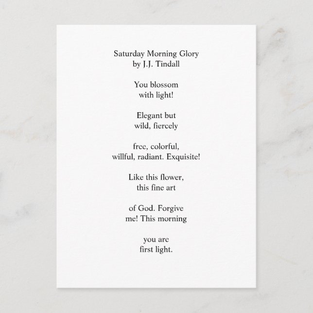 Lördagsmorgon Vykort (Framsida)