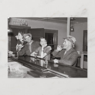 Lördagsnatt på salongen, 1937 vykort
