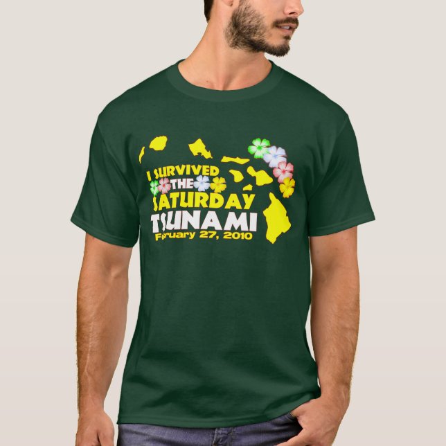LördagTsunamiöverlevande T-shirt (Framsida)