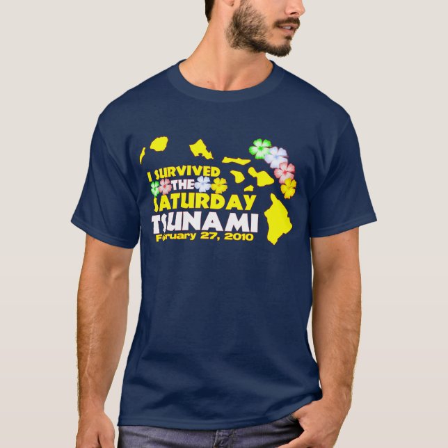 LördagTsunamiöverlevande Tee Shirt (Framsida)