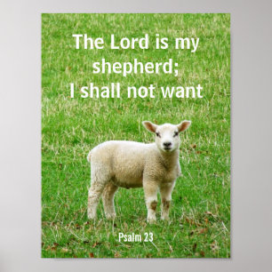 Lorden är min herde, psalm 23, en lambaffisch poster