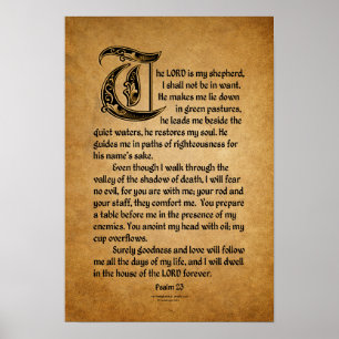 Lorden är min herde (Psalm 23) Poster