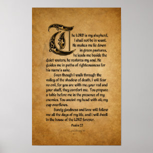 Lorden är min herde (Scripture: Psalm 23) Poster