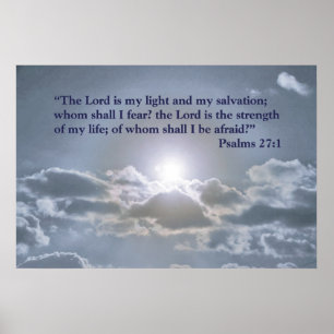 Lorden är mitt ljust - Psalms27:1 Poster