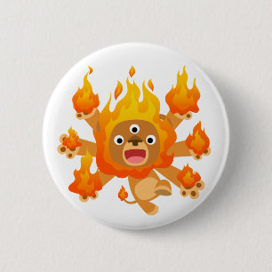 Lorden av avfyrar!! knäppas emblem, (lejon gullig knapp