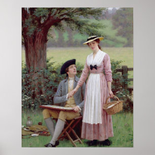Lorden av Burleigh, Tennyson, 1919 (olja på canva Poster