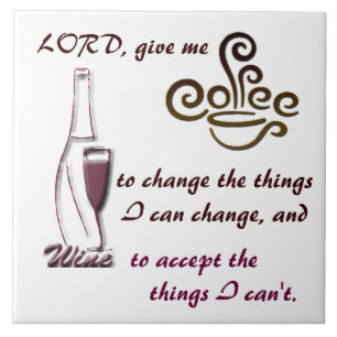 Lorden ger mig kaffe…., kakelplatta