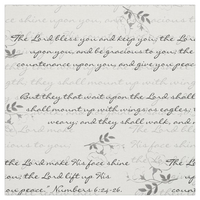 Lorden Välsigna Du och håller dig välsignelsen Tyg (Provkarta)