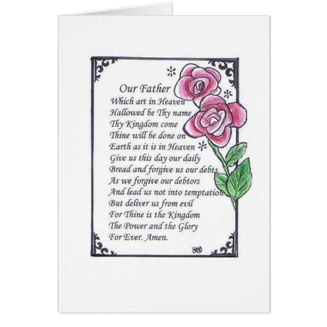 Lord's bön hälsningskort (Framsidan)