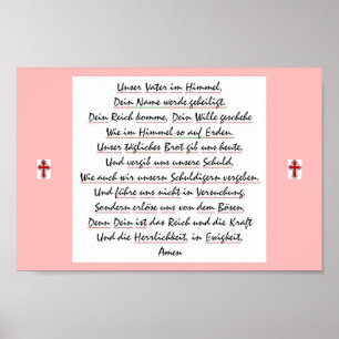 Lords Bön i tysk Poster