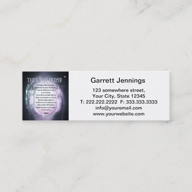 Lords Bön Mini Visitkort (Framsida)