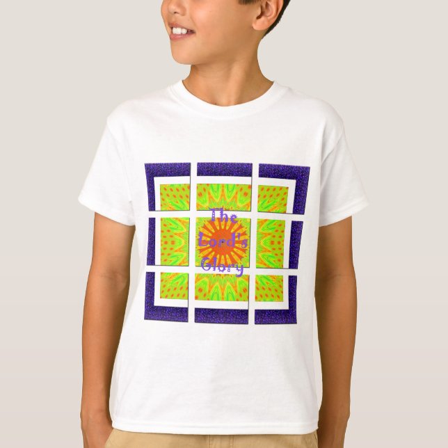 Lord's Glorious Geometry: Playful and Kreativ Tee Shirt (Framsida)