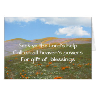 Lord's Help Haiku Card Hälsningskort