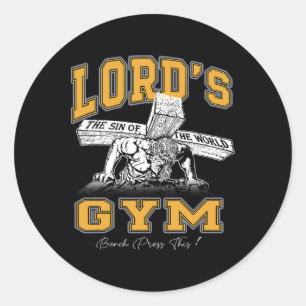 Lord's Loely BodyBuilder Vintage Gym Weightlifetin Runt Klistermärke