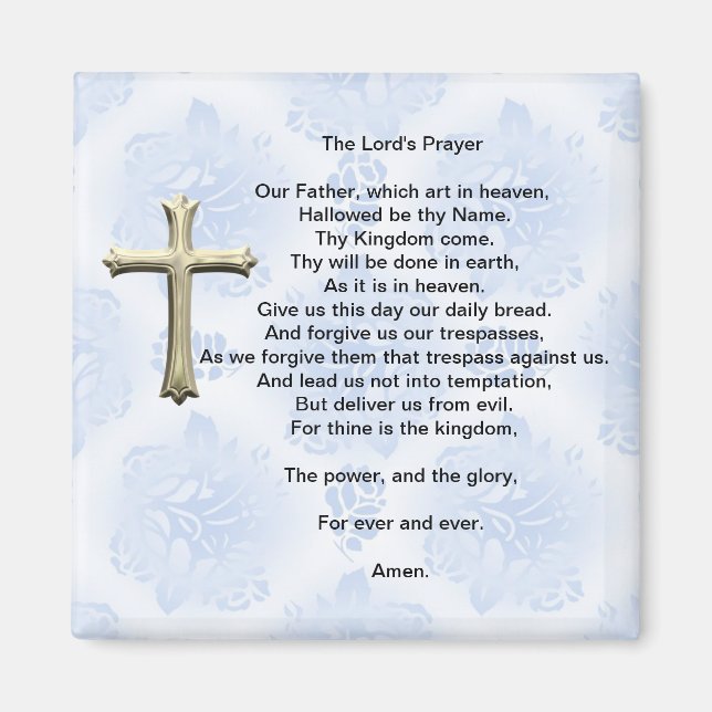 Lord's Prayer (blå) Magnet (Framsidan)