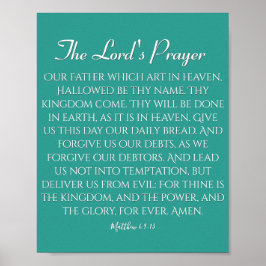 Lord's Prayer Blue-Grönten Poster