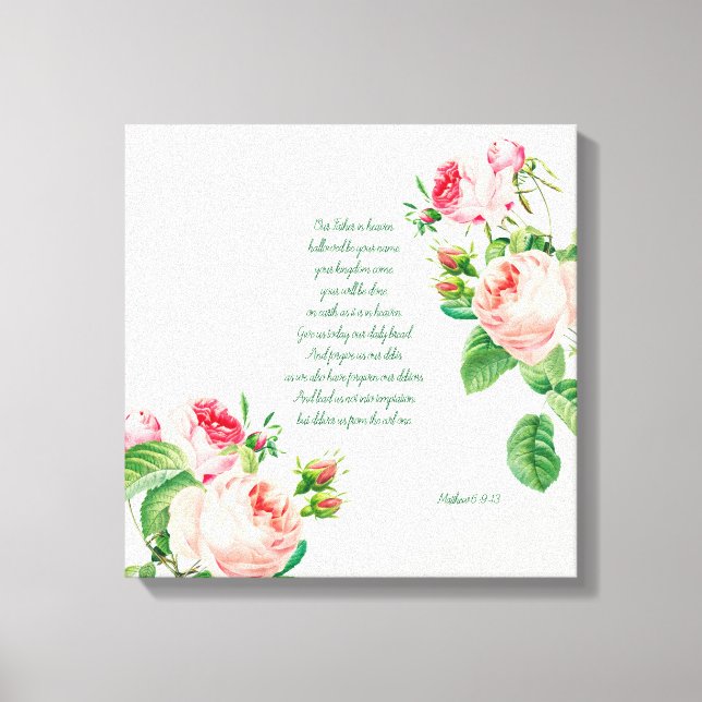 Lords Prayer Canvastryck (Framsida)