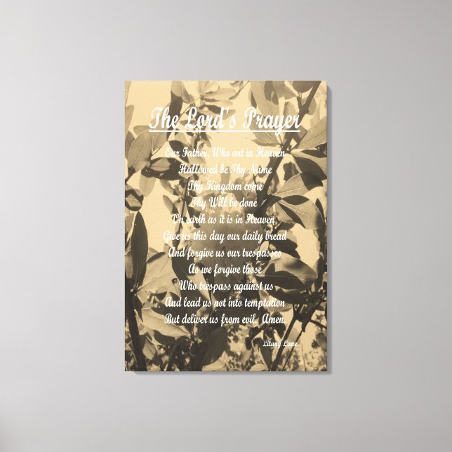 Lords Prayer Canvastryck (Framsida)
