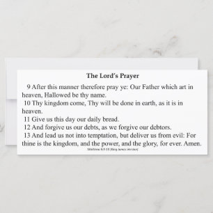 Lord's Prayer Card
