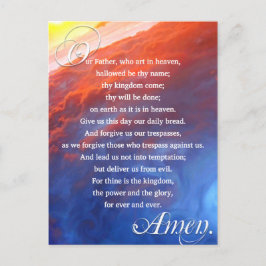 Lords Prayer Christian Inspirational Andlig Vykort