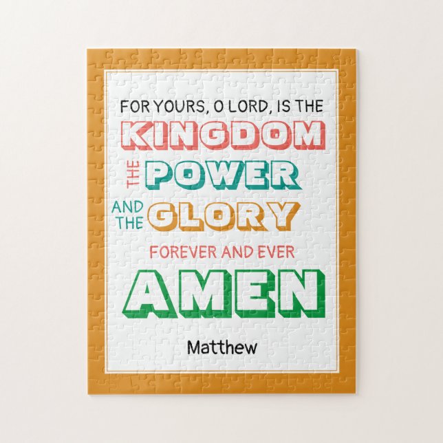 LORDS PRAYER Christian Pussel (Vertikal)
