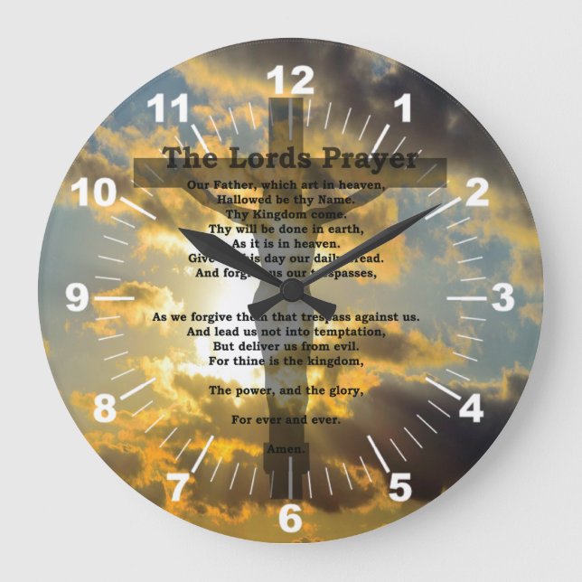 Lords Prayer Clock Stor Klocka (Framsida)