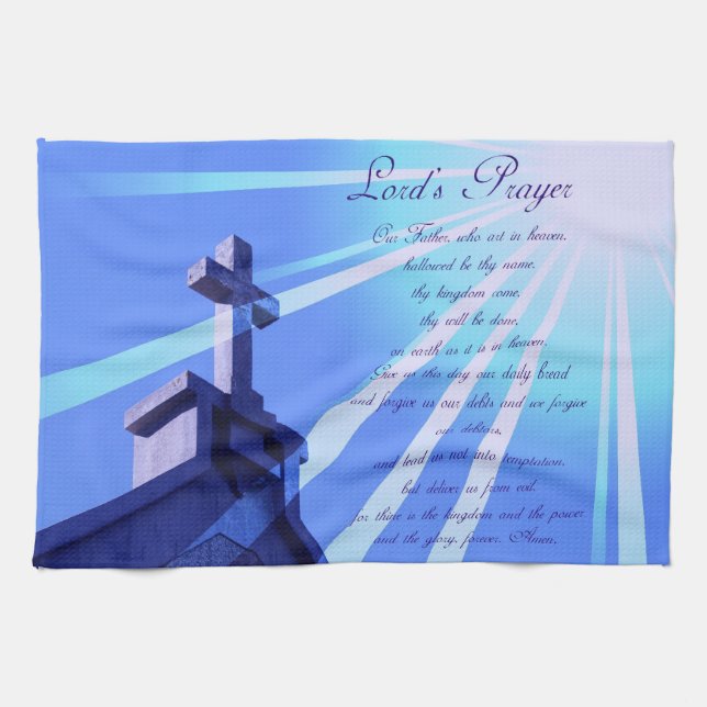 Lord's Prayer Design Towel Kökshandduk (Horisontell)