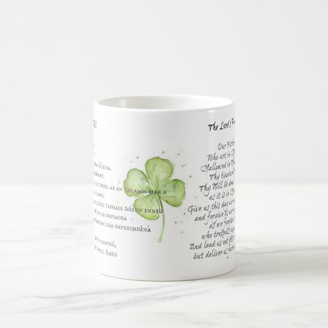 Lord's Prayer English & Gaelic Kaffemugg (Center)