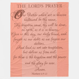 Lord's Prayer Fleece Blanket