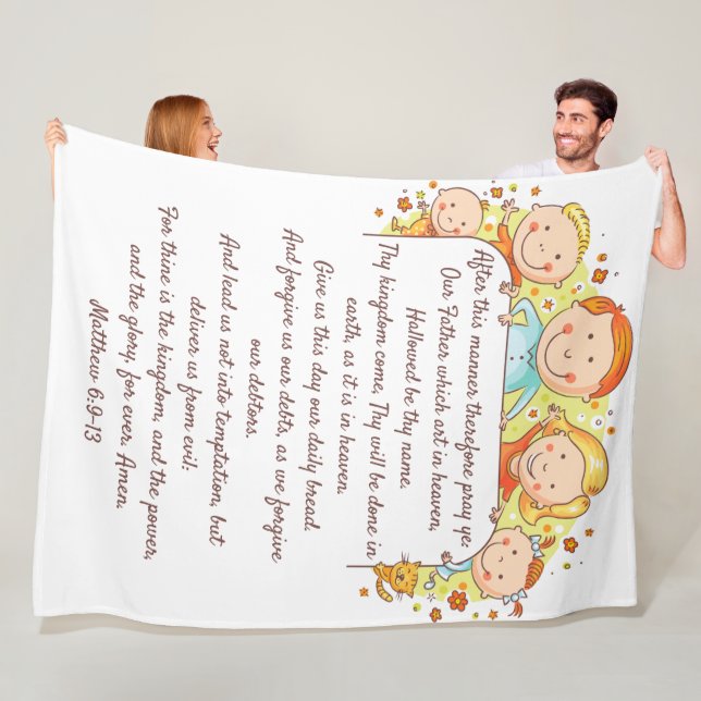 Lord's Prayer - Fleece Blanket, 60" x80" (På plats)