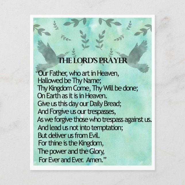 Lord's Prayer Flygblad (Framsidan)