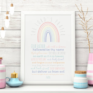 Lord's Prayer För barn with Rainbow Poster